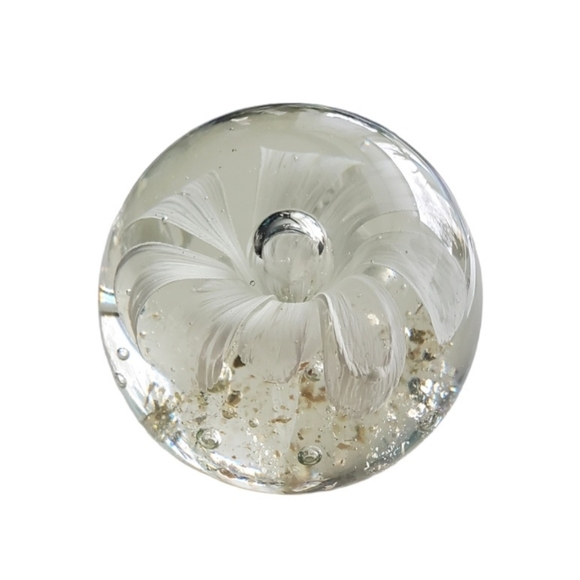 Art Glass Flower Paperweight - Picture 2 of 4